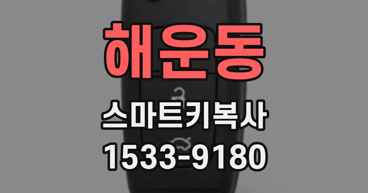 해운동 스마트키복사