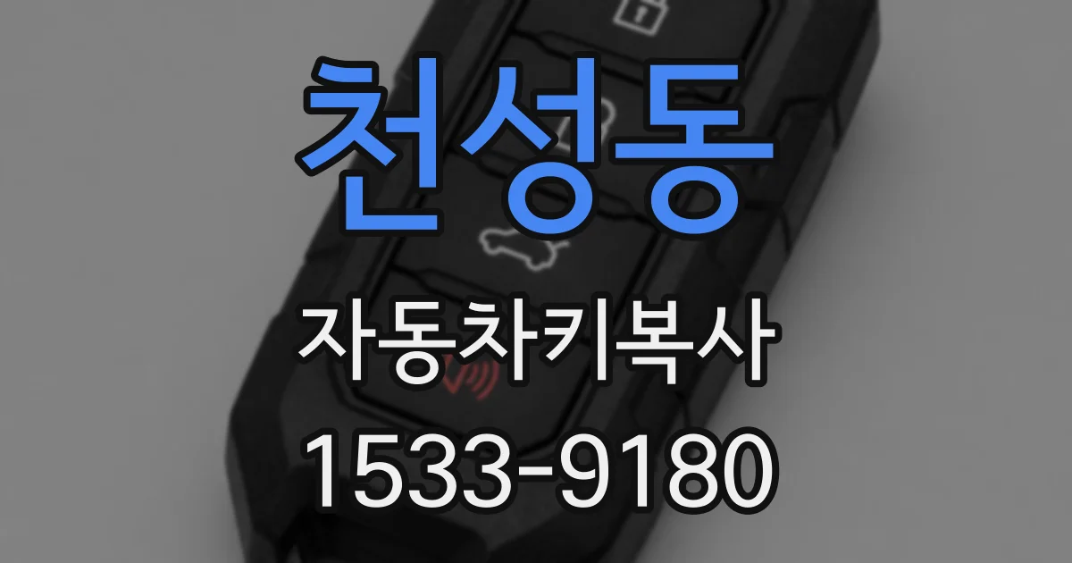 천성동 자동차키복사