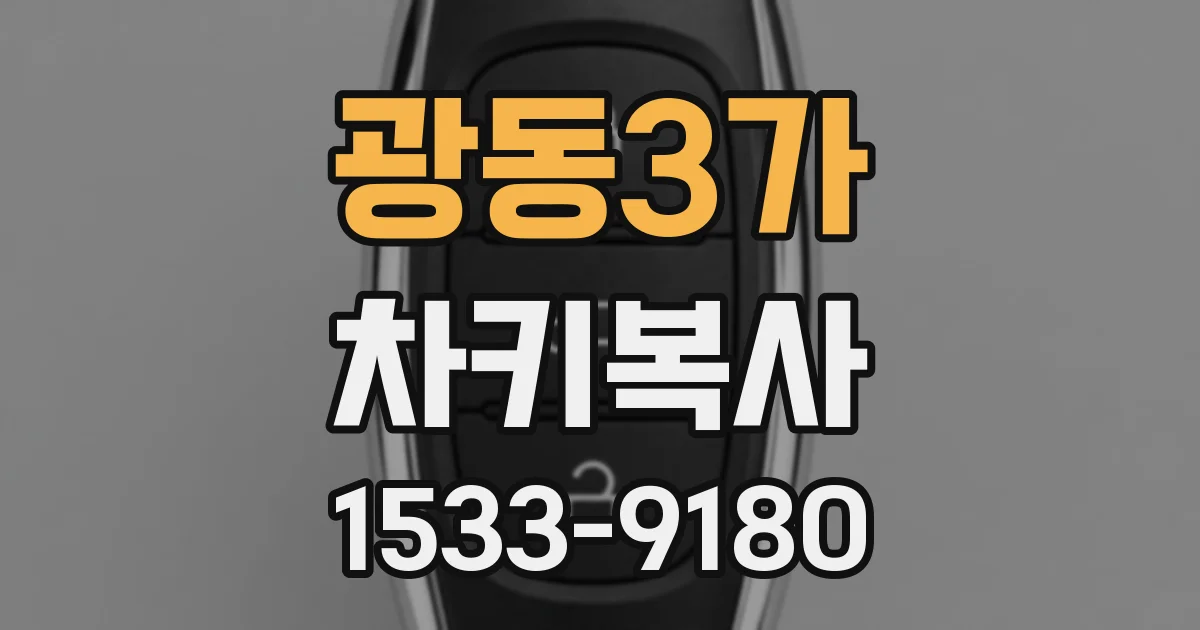 광동3가 차키복사