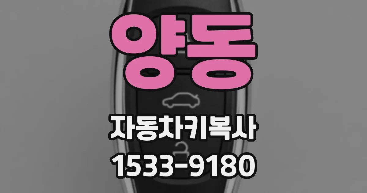 양동 자동차키복사