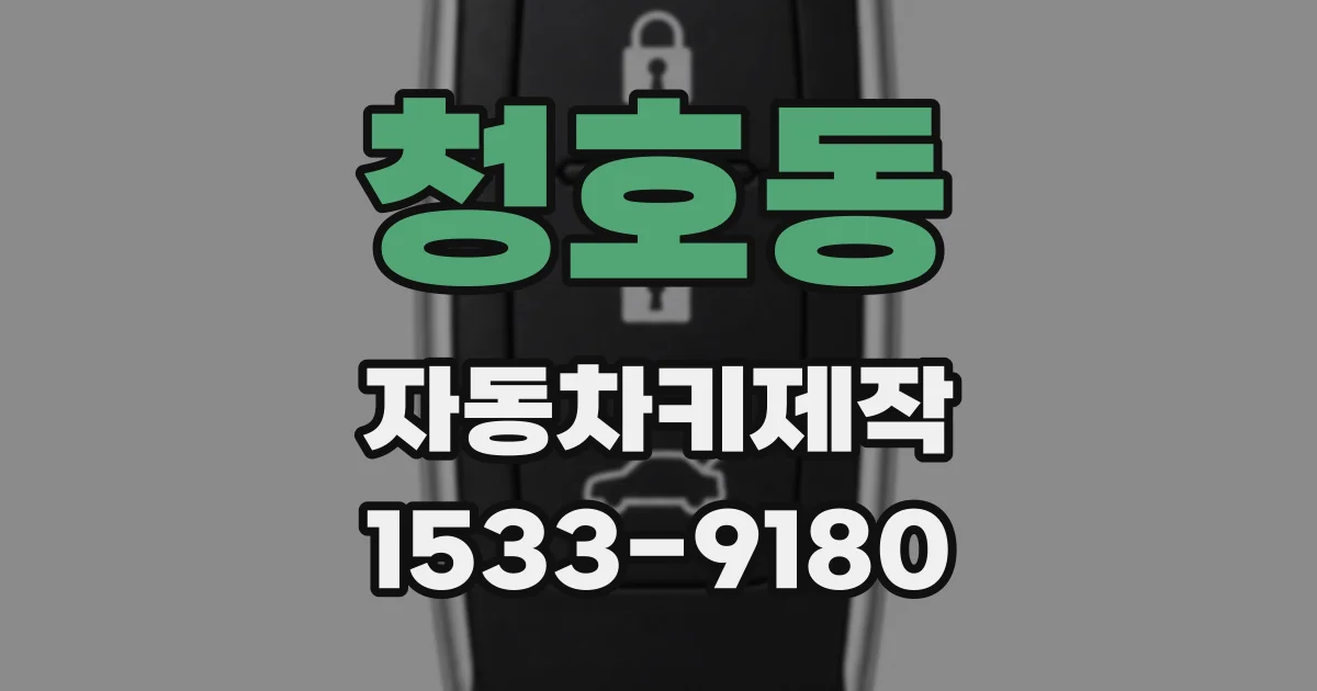 청호동 자동차키제작