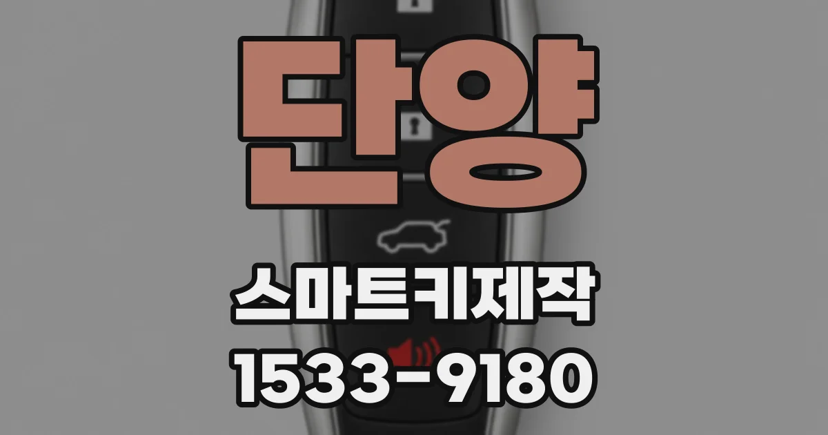 단양 스마트키제작