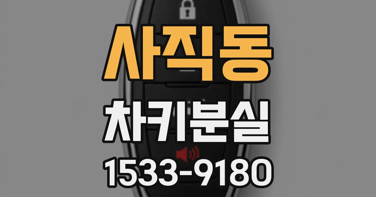 사직동 차키분실