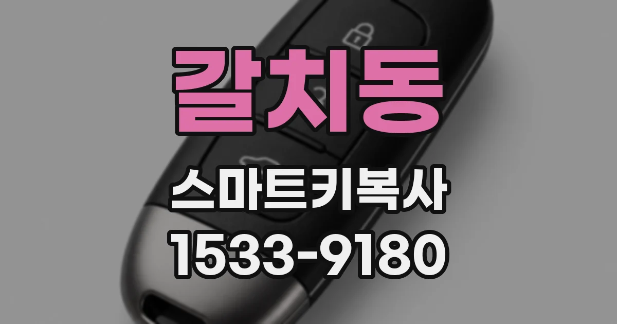 갈치동 스마트키복사