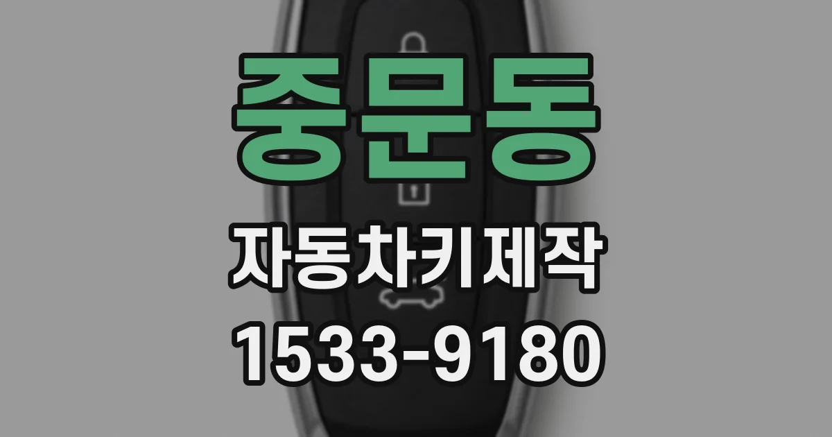 중문동 자동차키제작