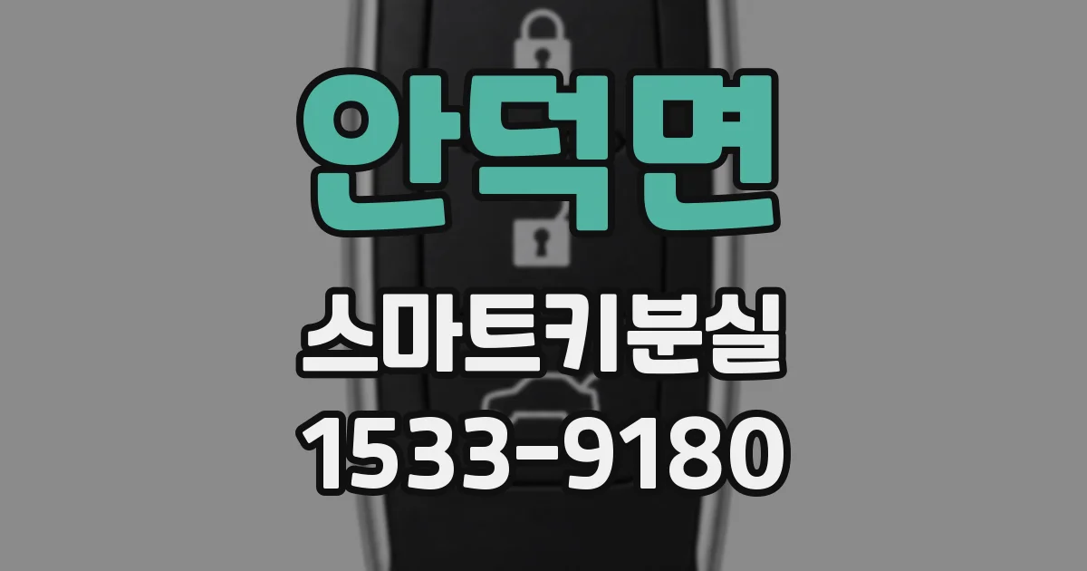 안덕면 스마트키분실