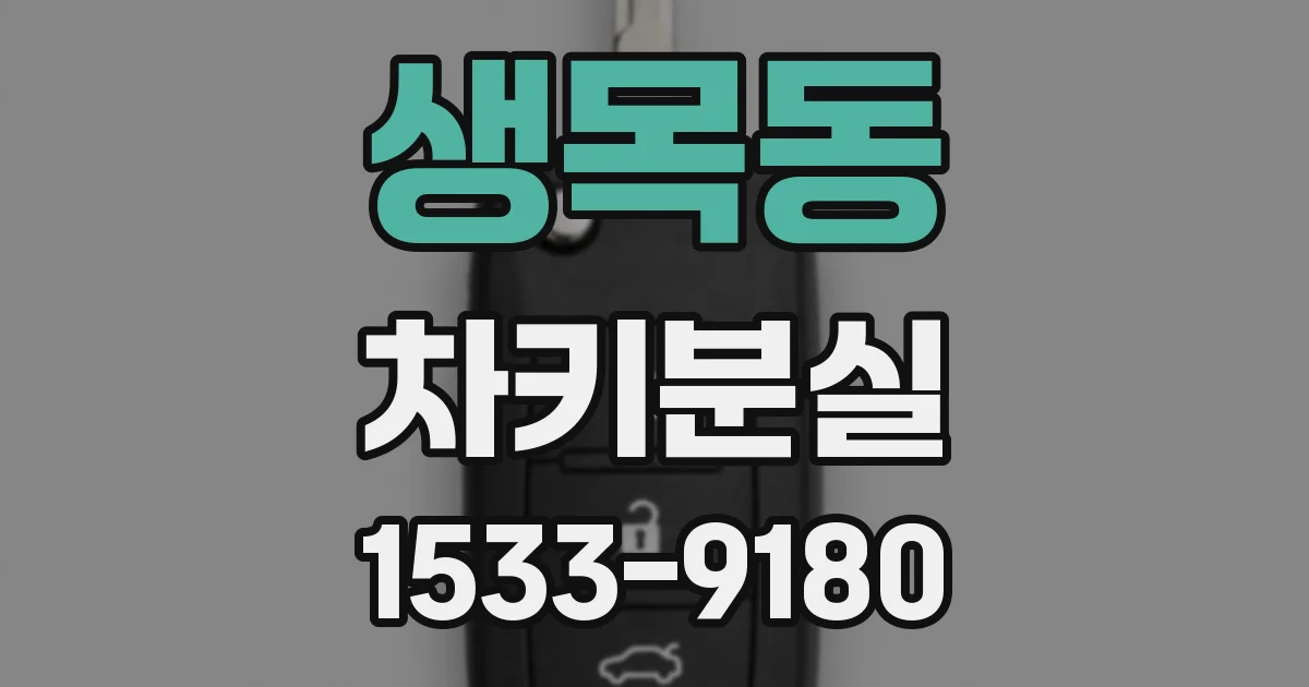 생목동 차키분실