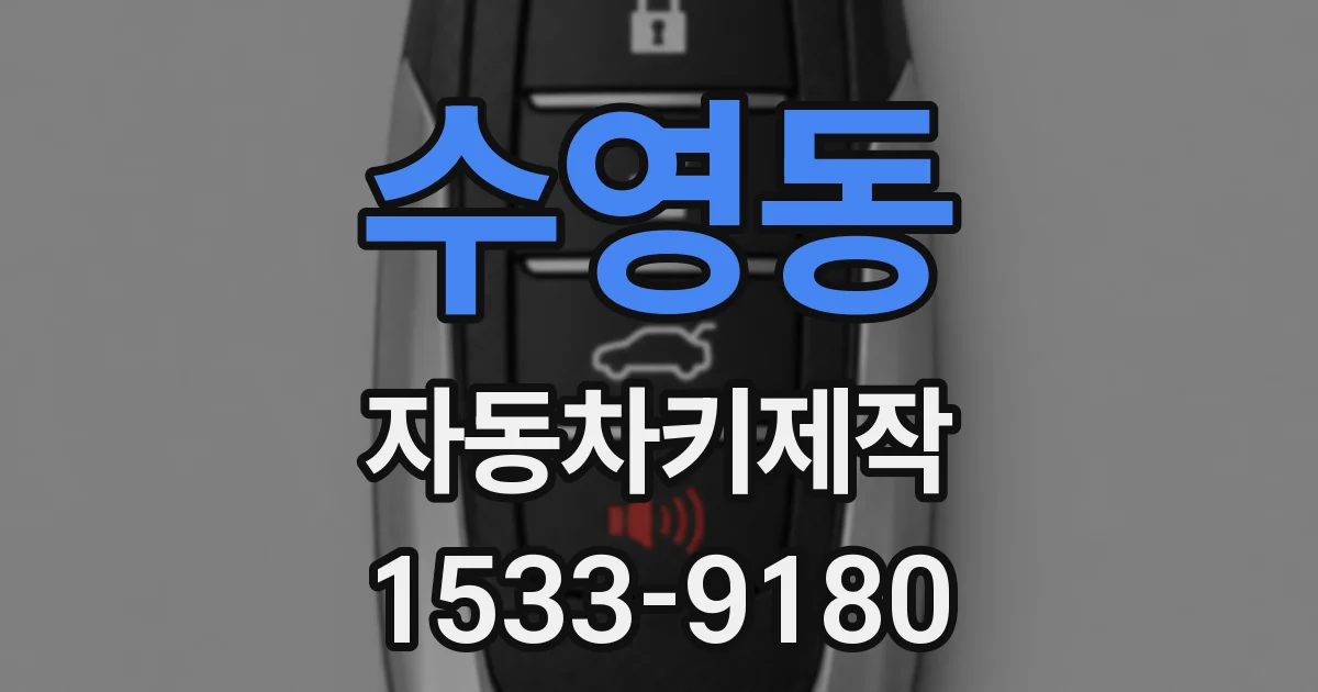 수영동 자동차키제작