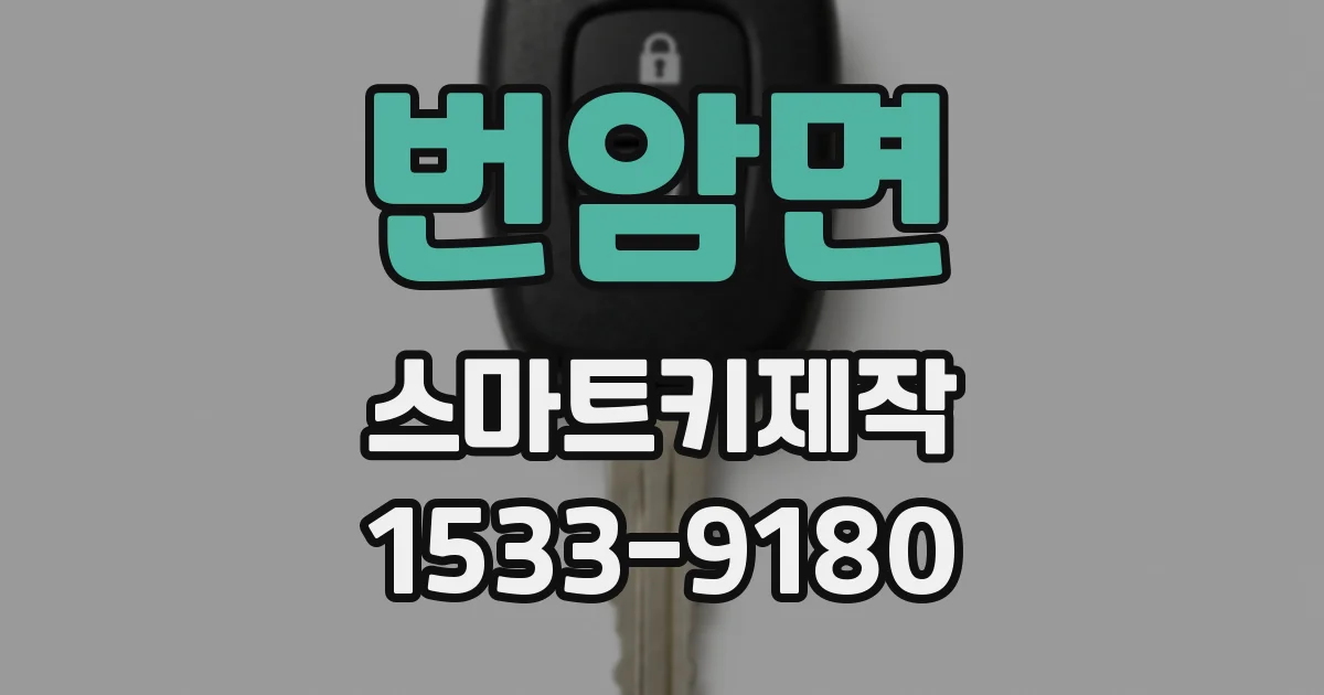 번암면 스마트키제작