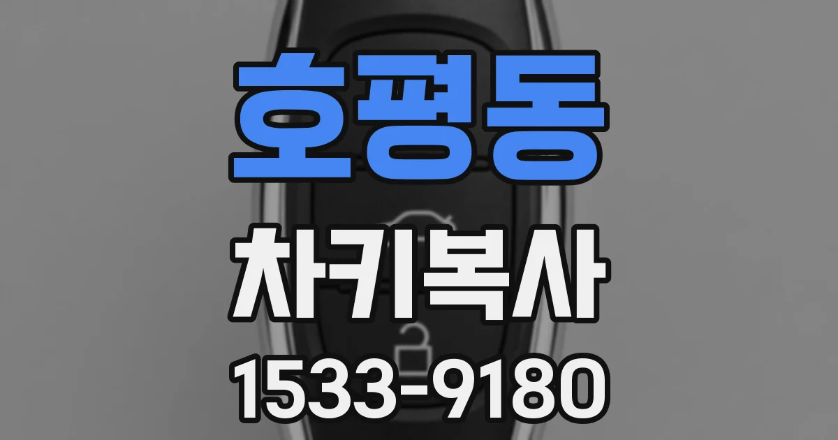 호평동 차키복사