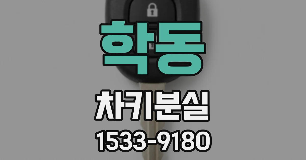 학동 차키분실