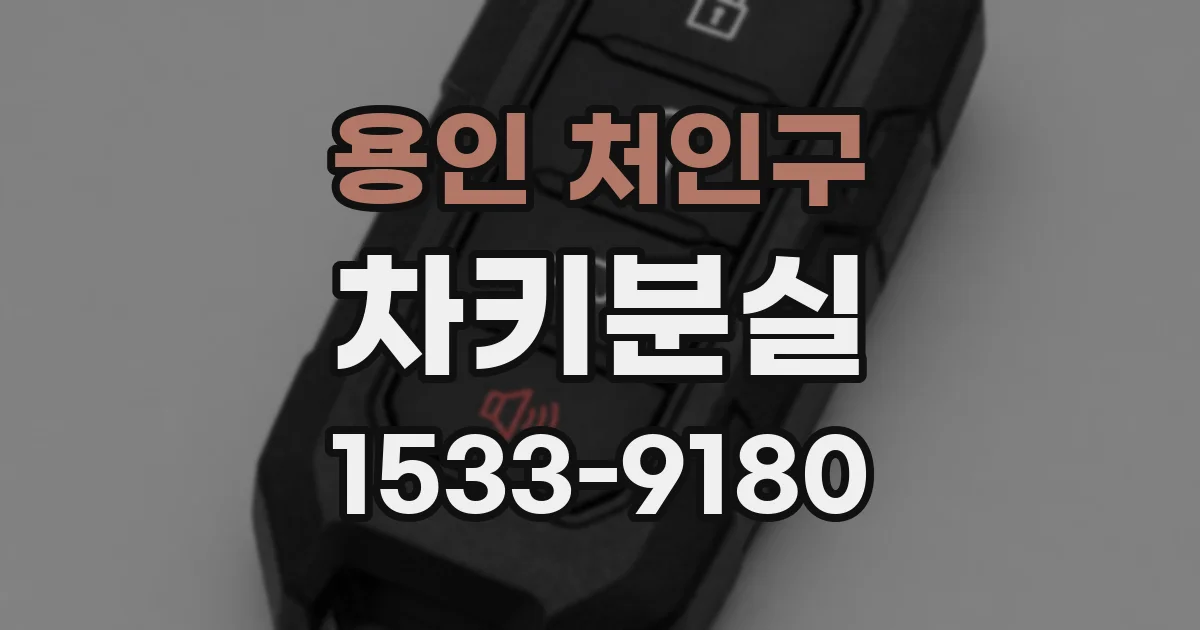 용인 처인구 차키분실