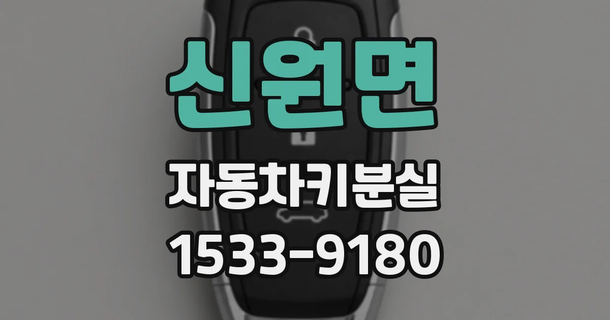 신원면 자동차키분실