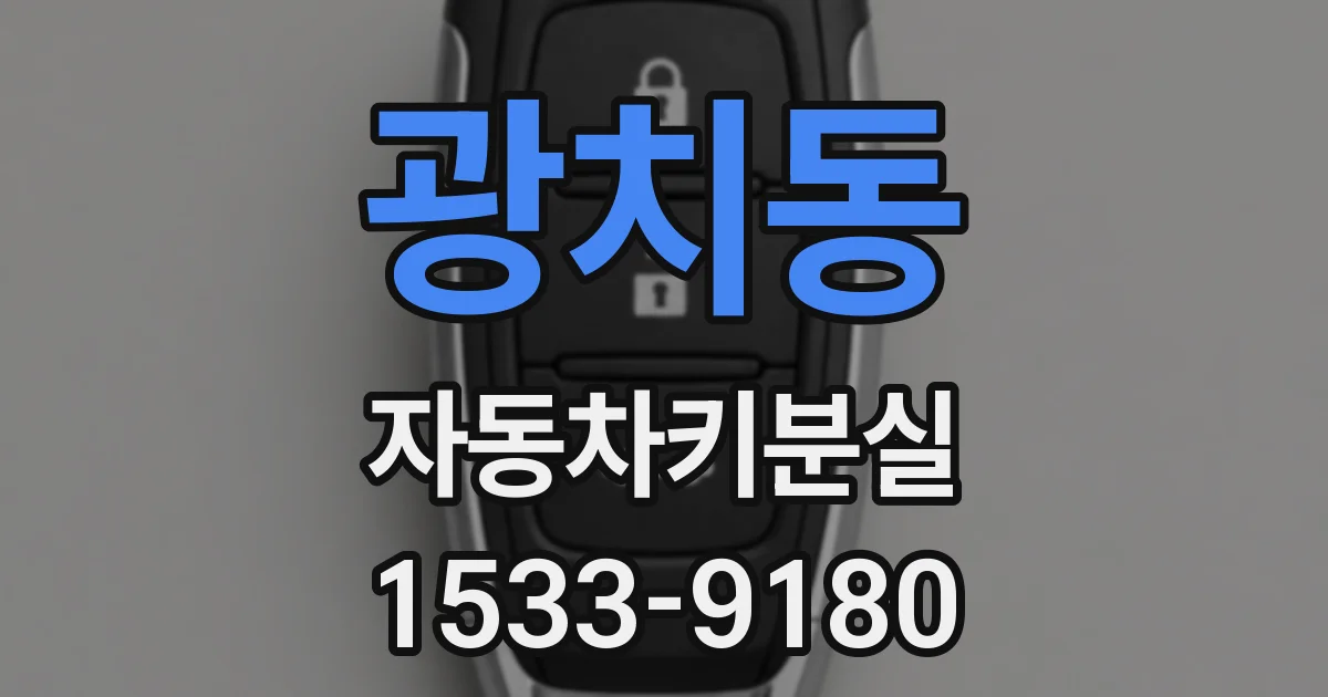 광치동 자동차키분실