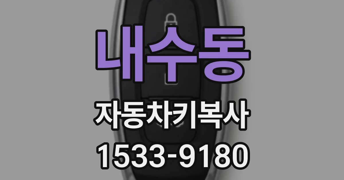 내수동 자동차키복사
