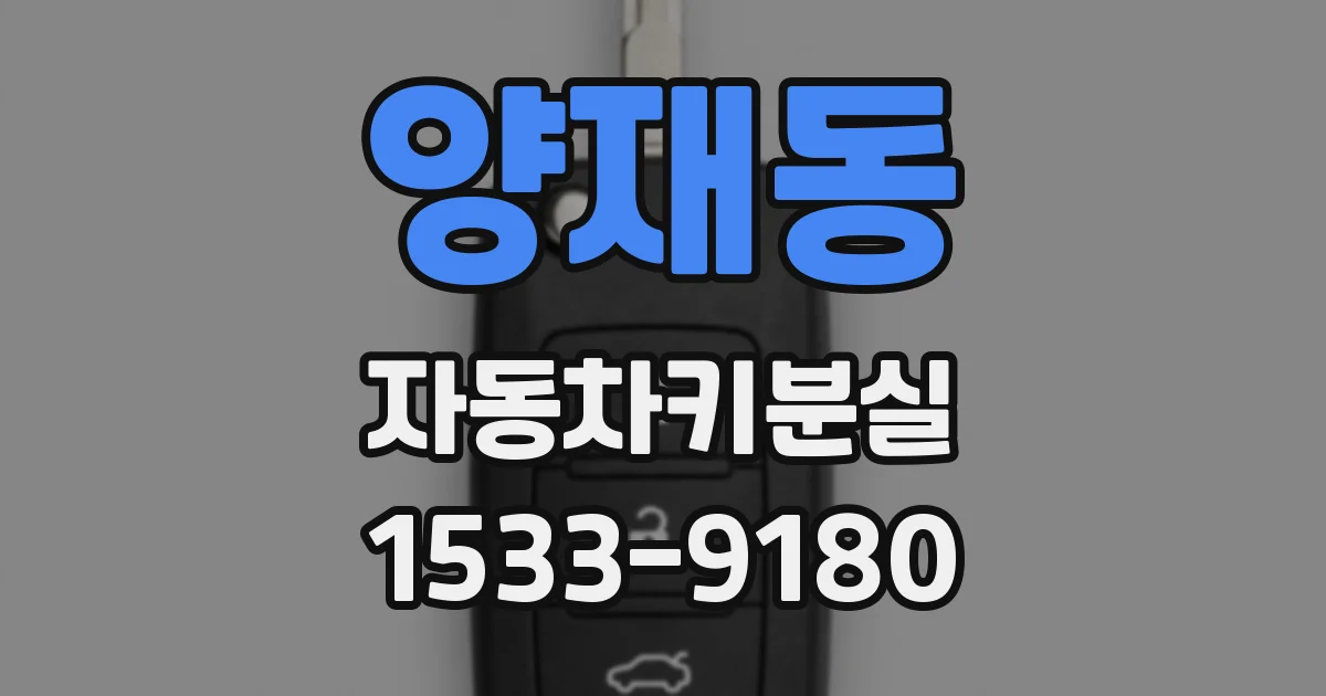 양재동 자동차키분실