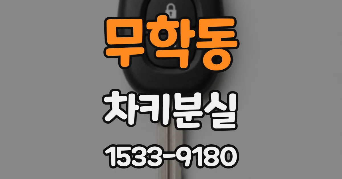 무학동 차키분실
