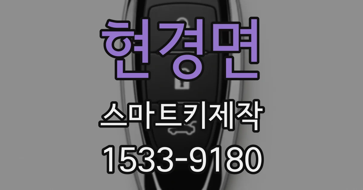 현경면 스마트키제작
