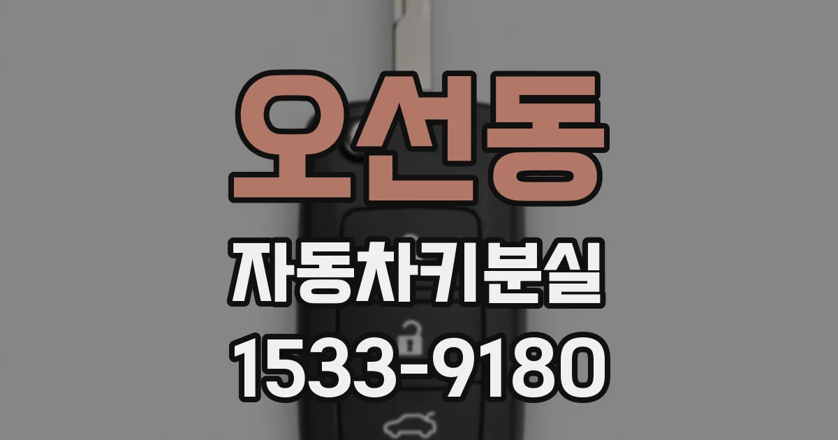 오선동 자동차키분실