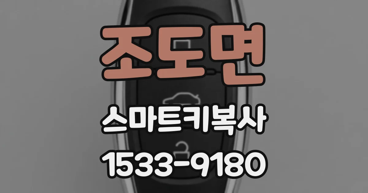 조도면 스마트키복사