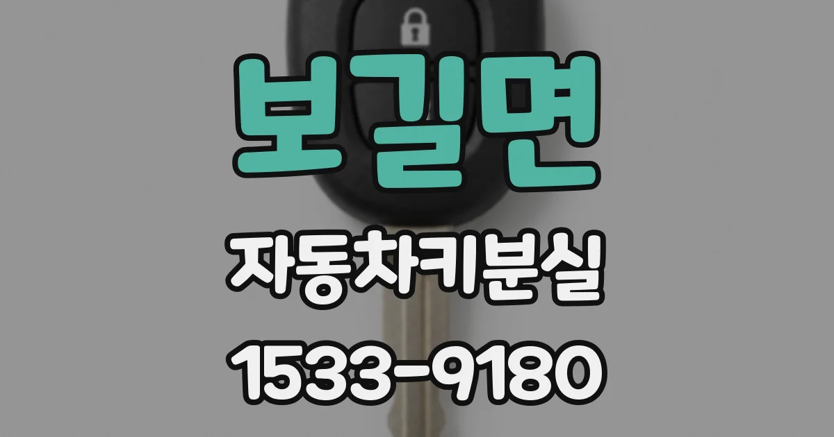 보길면 자동차키분실
