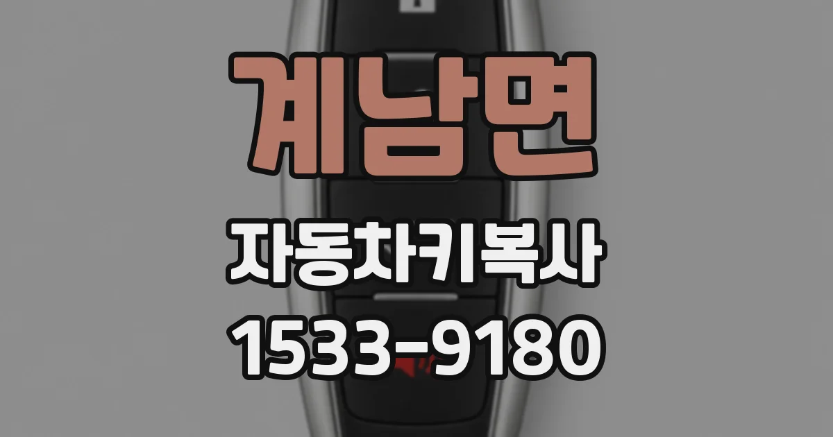 계남면 자동차키복사
