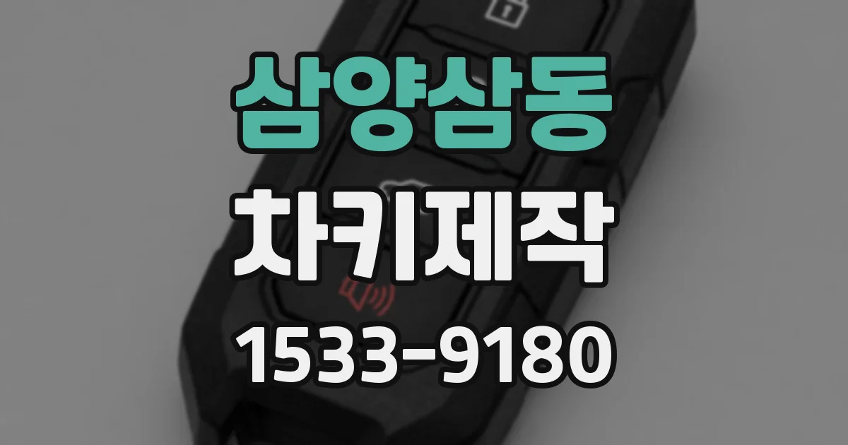 삼양삼동 차키제작