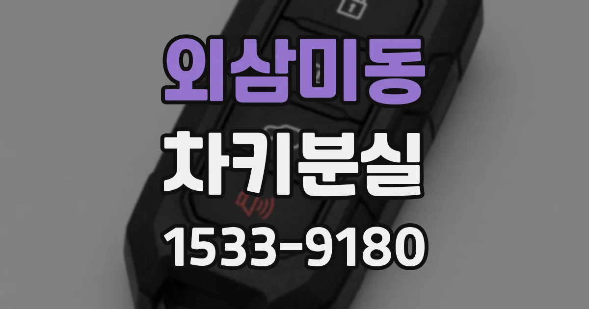외삼미동 차키분실