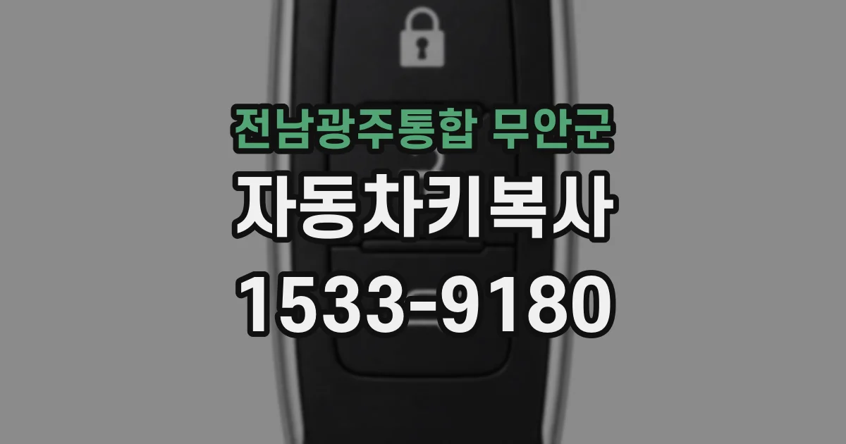 전남광주통합 무안군 자동차키복사