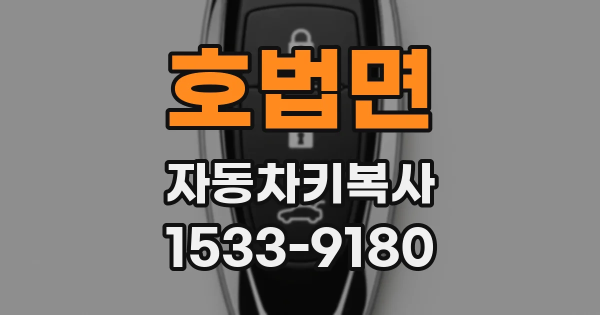 호법면 자동차키복사