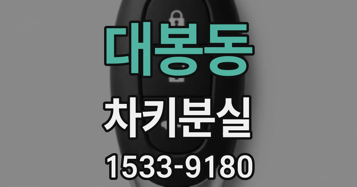 대봉동 차키분실
