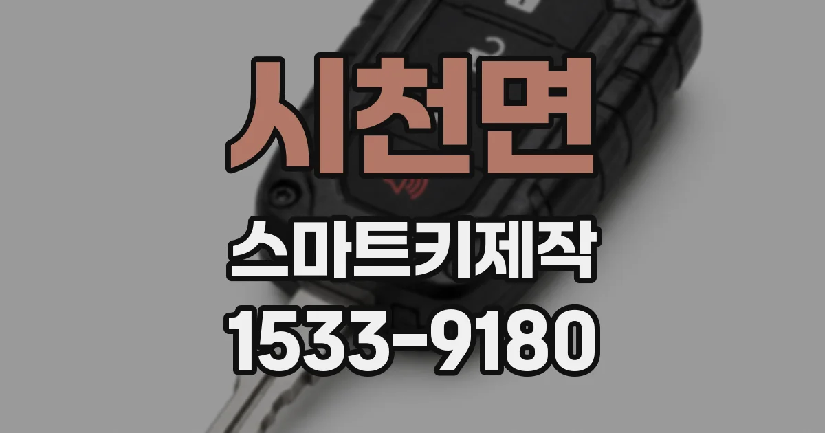 시천면 스마트키제작