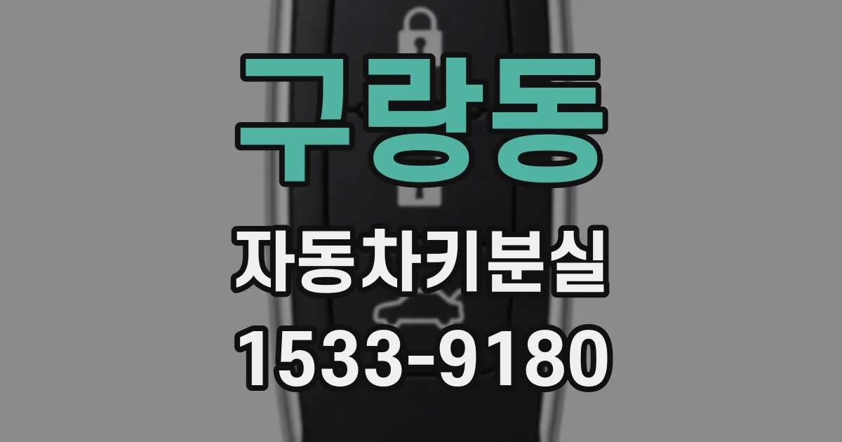 구랑동 자동차키분실