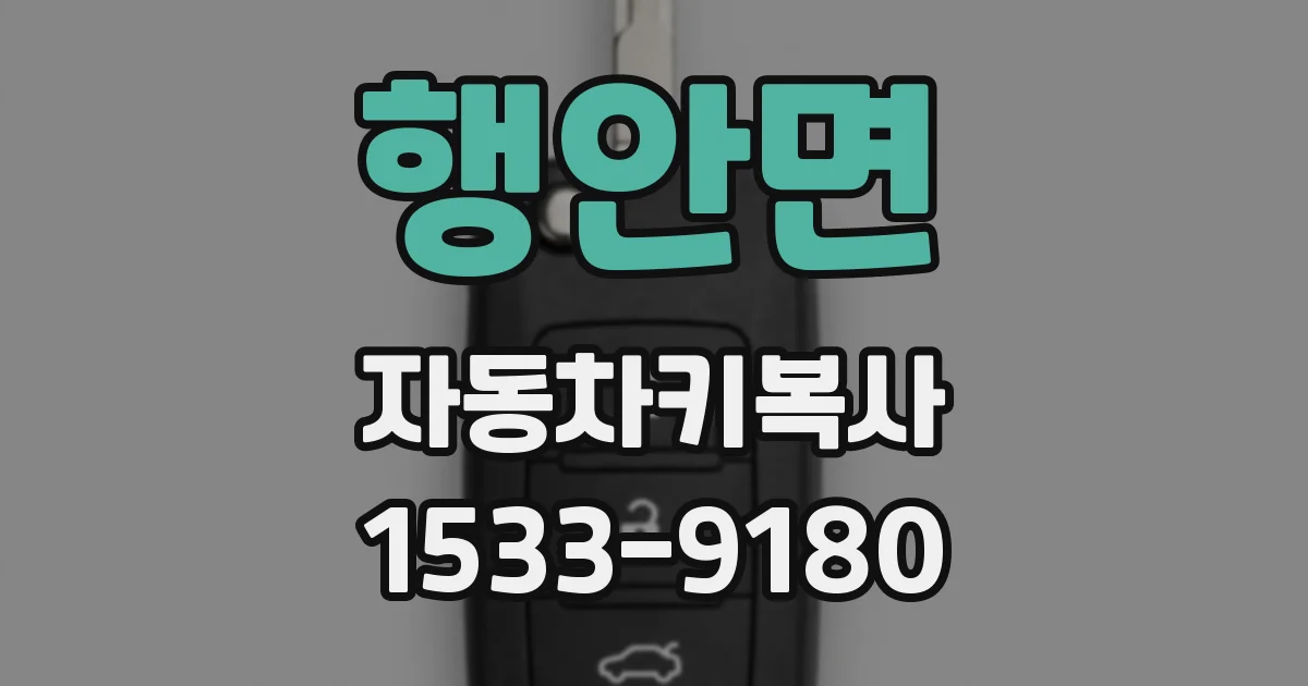 행안면 자동차키복사