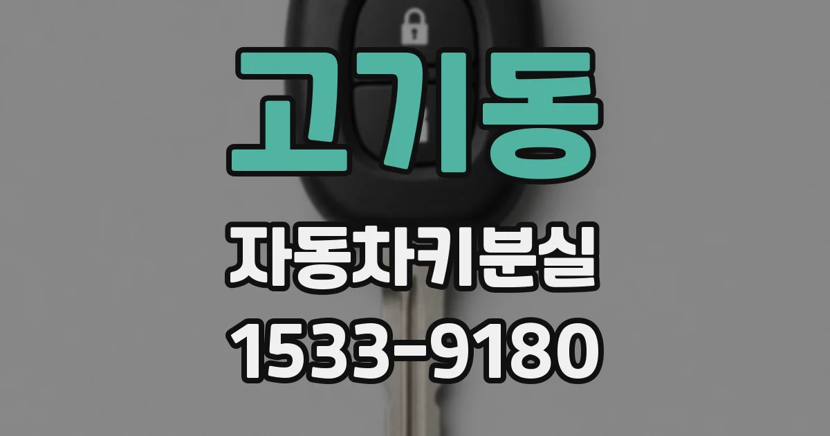 고기동 자동차키분실