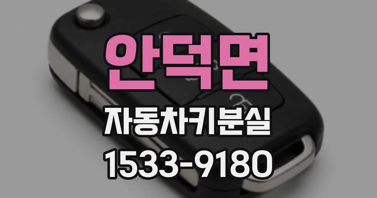 안덕면 자동차키분실