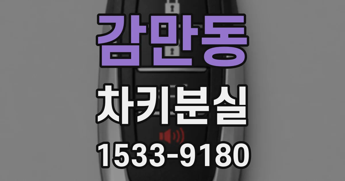 감만동 차키분실