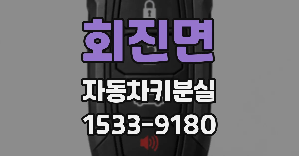 회진면 자동차키분실