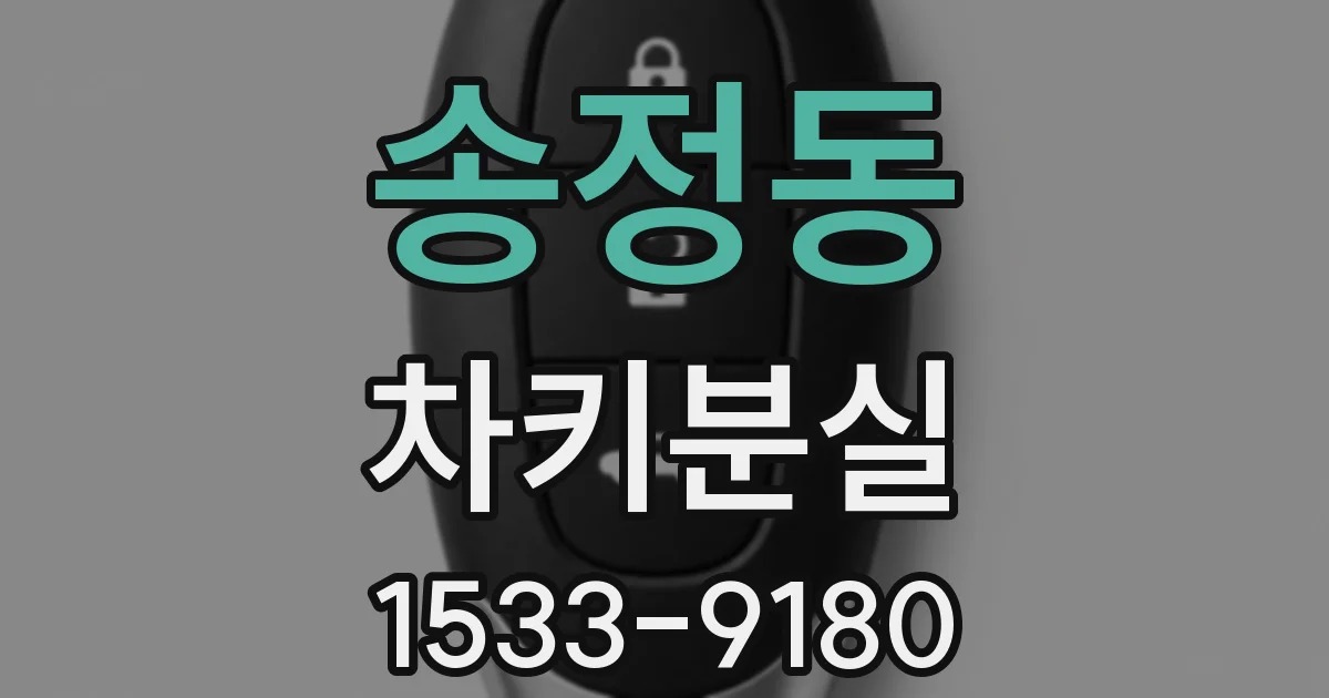 송정동 차키분실