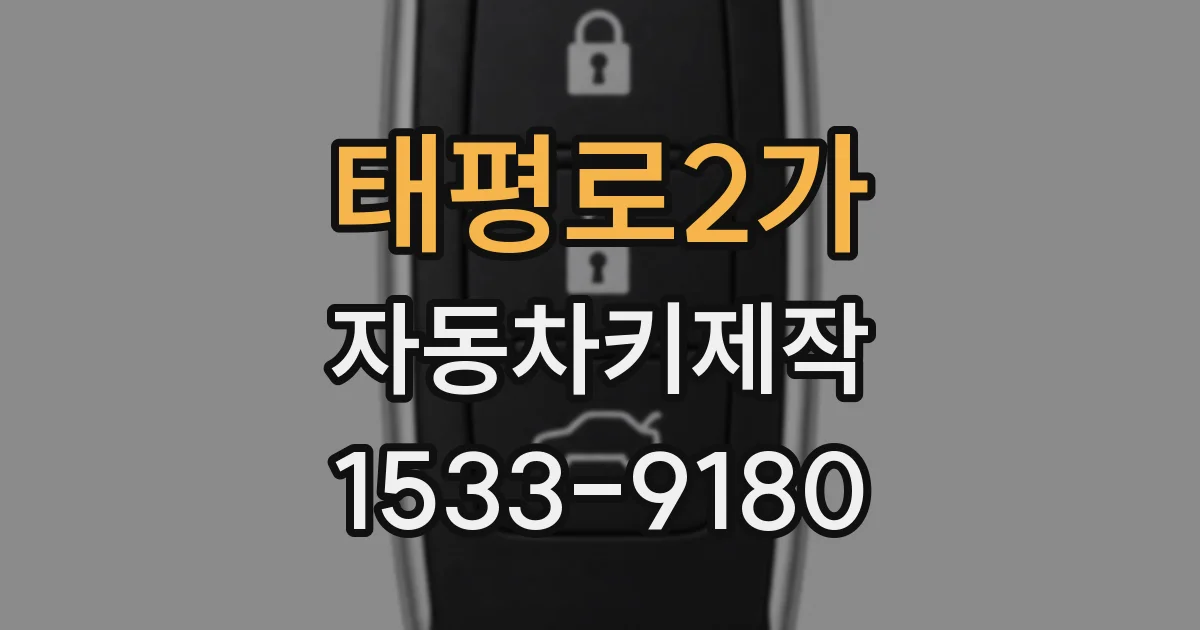 태평로2가 자동차키제작