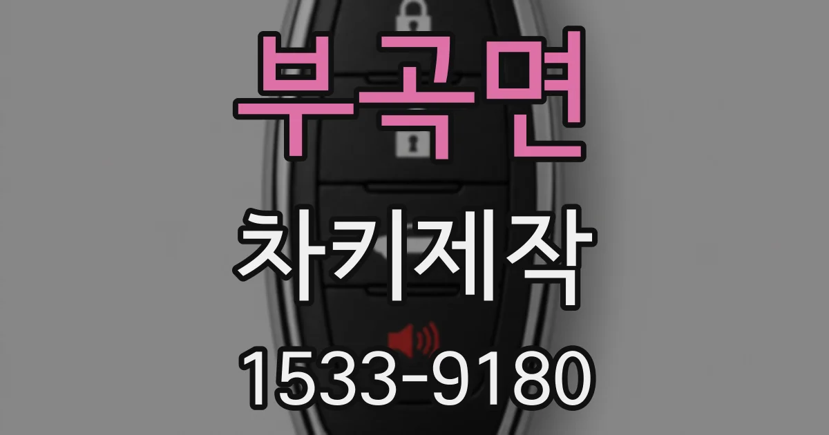 부곡면 차키제작