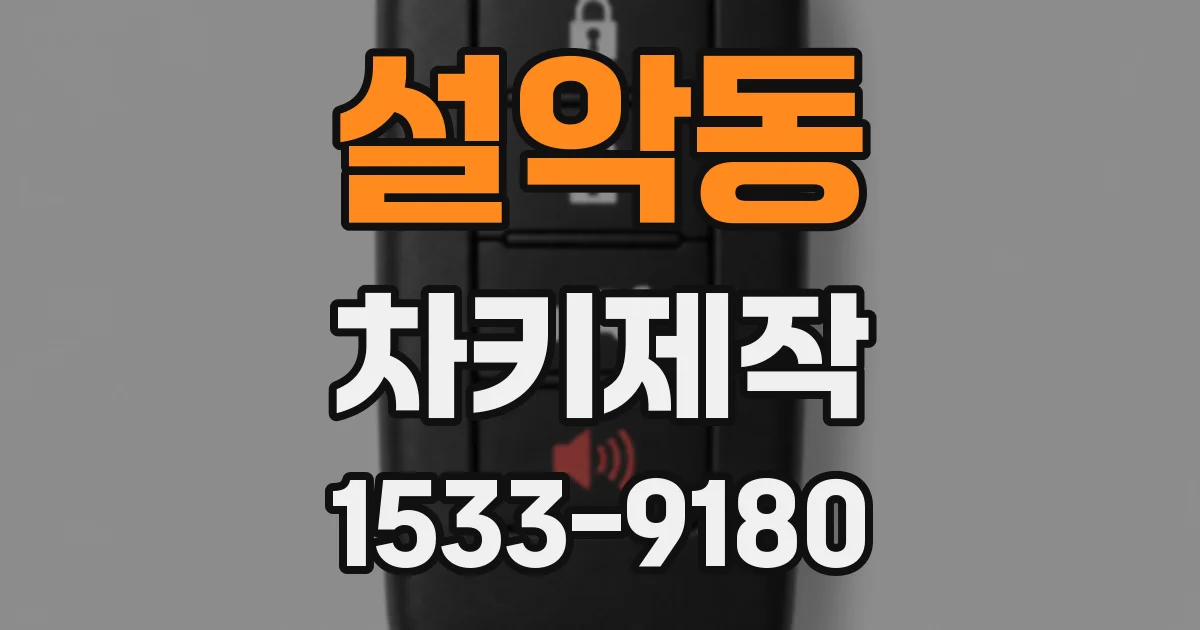 설악동 차키제작