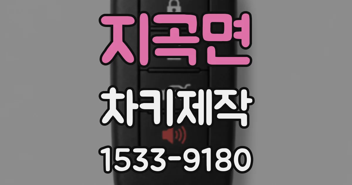 지곡면 차키제작