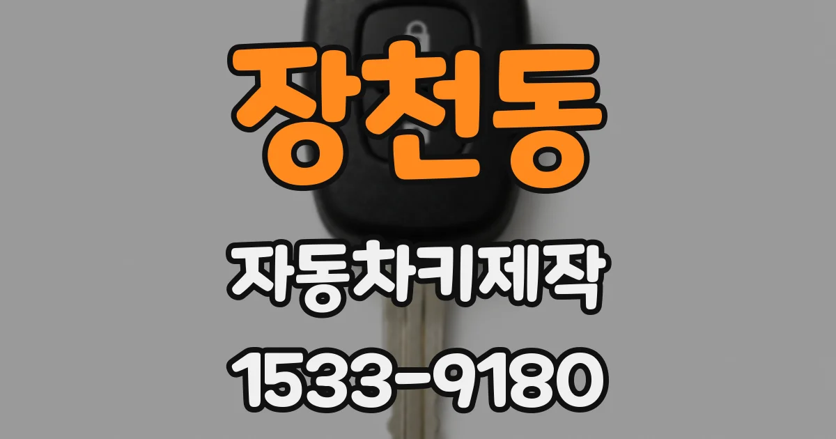 장천동 자동차키제작