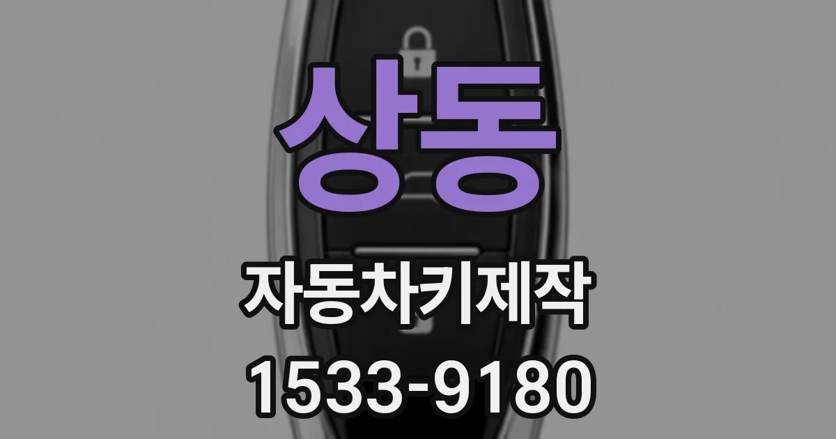 상동 자동차키제작