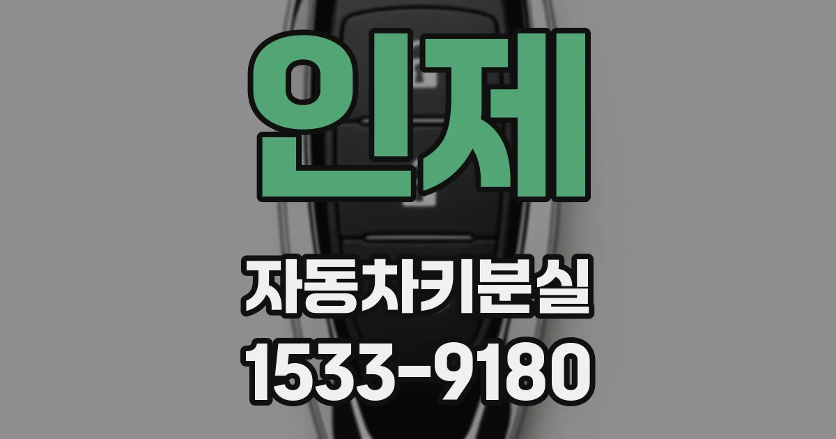 인제 자동차키분실