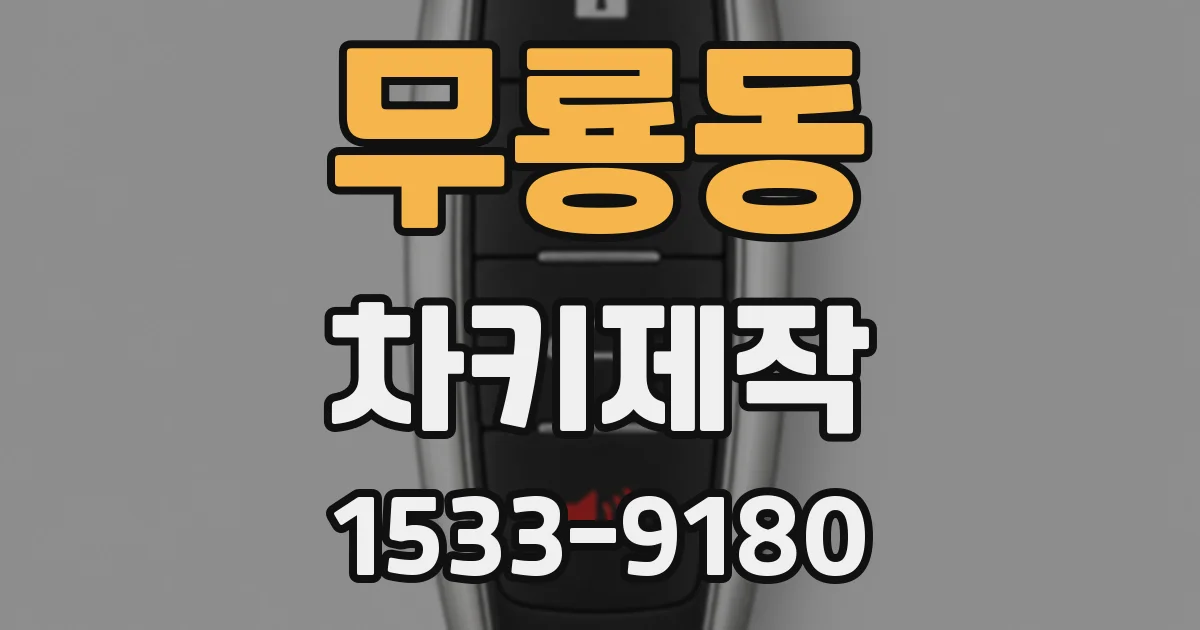 무룡동 차키제작