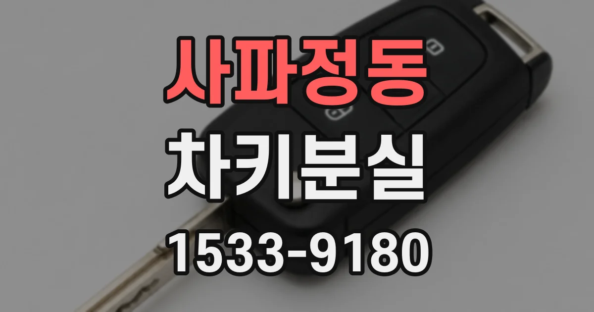사파정동 차키분실