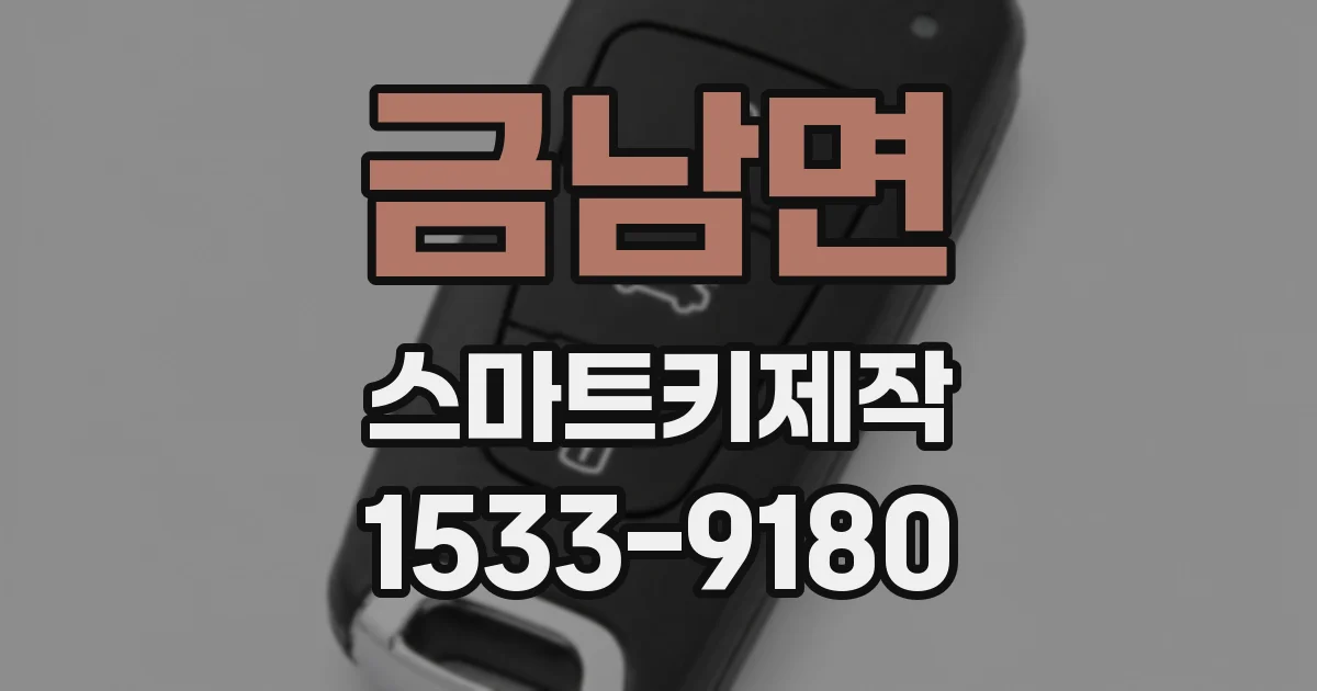금남면 스마트키제작