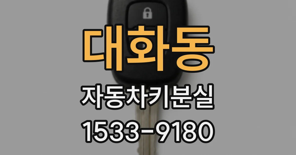 대화동 자동차키분실